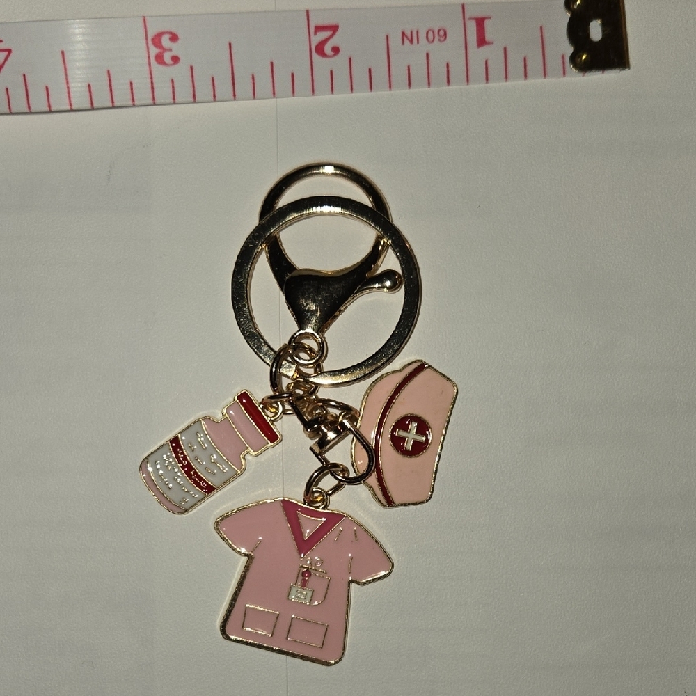 Nurse Themed Keychain with Charms - Picture 5 of 6